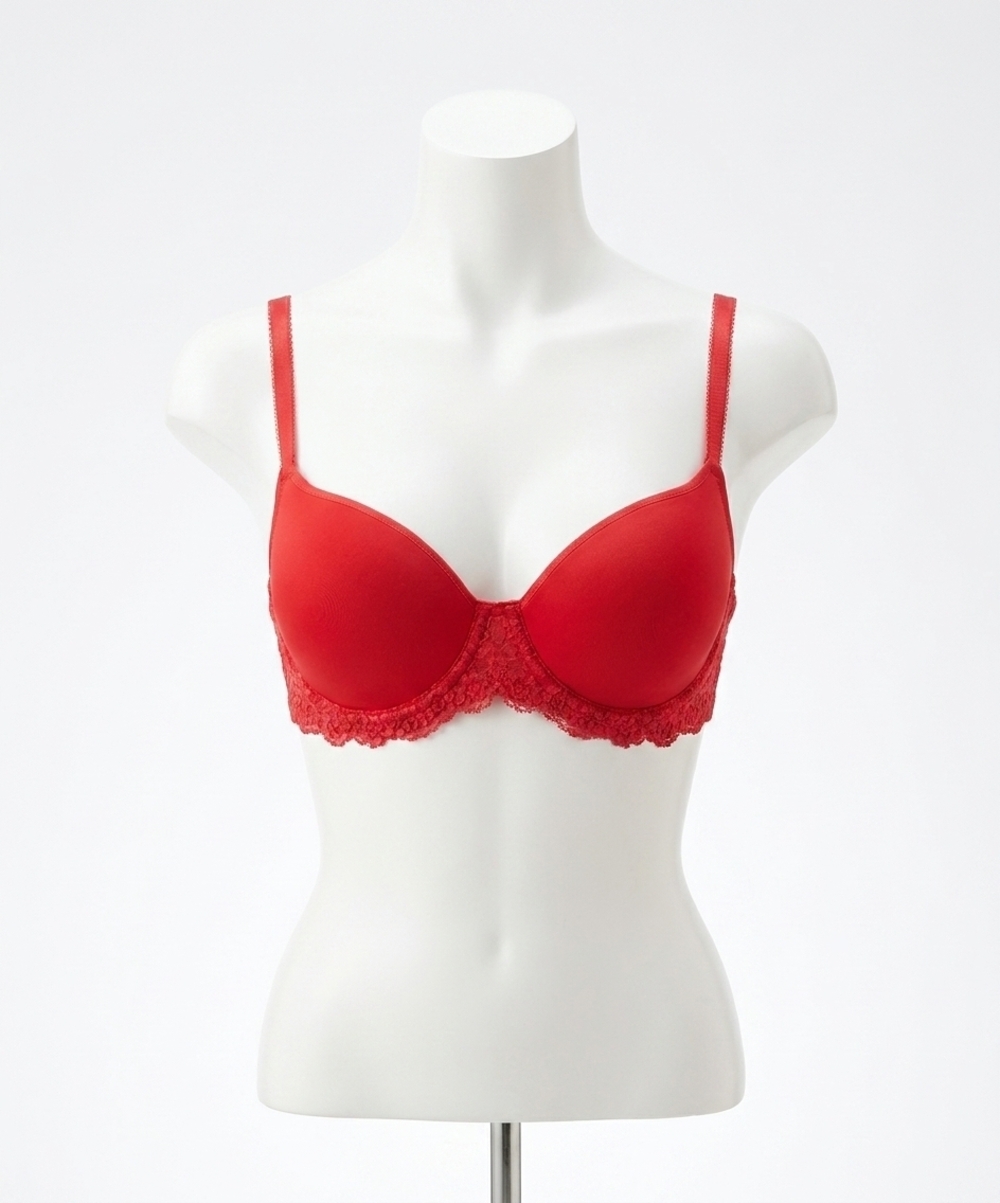 NEW WACOAL embrace lace contour bra in equestrian red